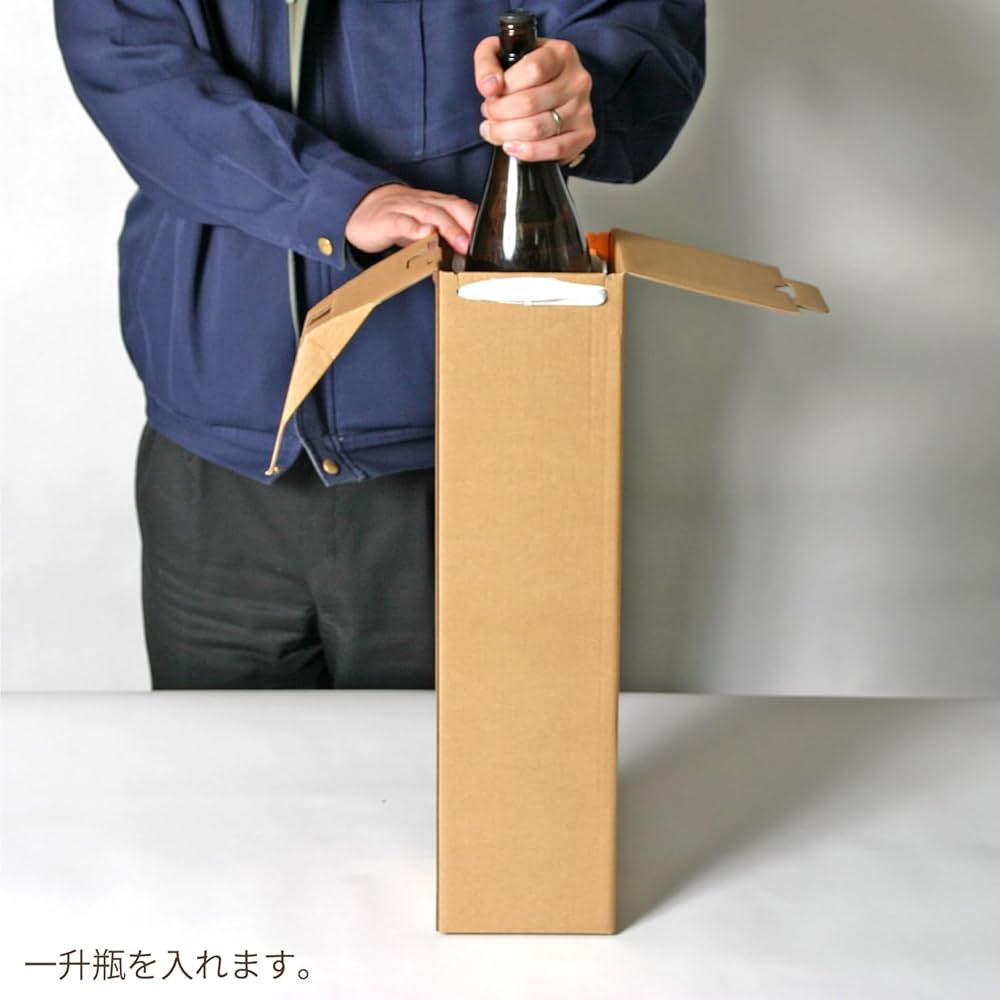 Amazon.co.jp: アースダンボール 段ボール 一升瓶発送箱 100
